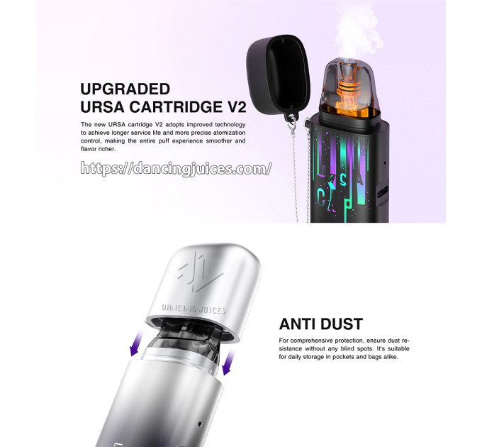 Под-система Lost Vape Ursa Cap Pod 1000mAh 2.5ml Original Kit (Pink Carnival) (17446)