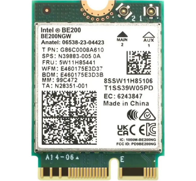 Сетевая карта Intel Wi-Fi 7 BE200 NGW модуль трехдиапазонный адаптер Bluetooth для ПД / Ноутбука (19124)