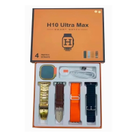 Смарт-часы Smart Watch H10 Ultra набор с 4-ма ремешками (Gold)