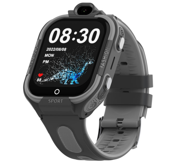 Смарт-часы детские Wonlex KT35 с камерой WI-FI GPS SIM-карта Original силиконовый ремешок (Black) (17976)