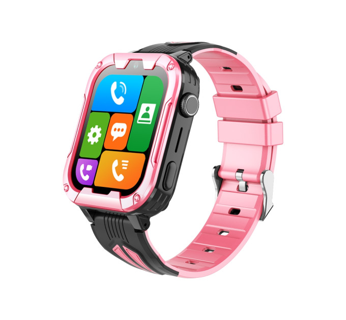 Смарт-часы детские с видеозвонком Wonlex KT32 Original WI-FI GPS SIM-карта (Pink) (18345)