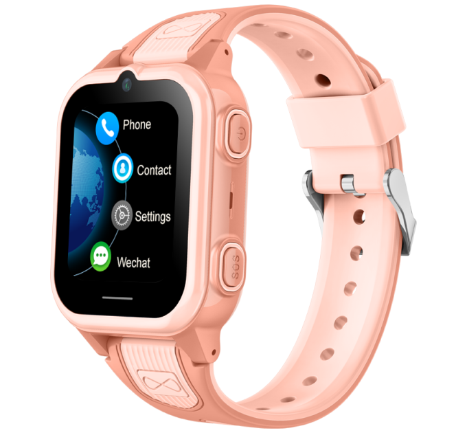 Смарт часы-телефон детские Wonlex CT21 Original с видеозвонком WI-FI GPS SIM-карта (Pink) (18556)