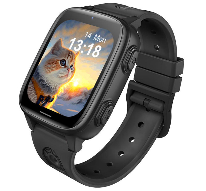 Смарт часы-телефон детские Wonlex CT23 Original с видеозвонком WI-FI GPS SIM-карта (Black) (18356)