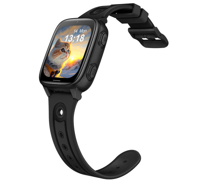 Смарт часы-телефон детские Wonlex CT23 Original с видеозвонком WI-FI GPS SIM-карта (Black) (18356)