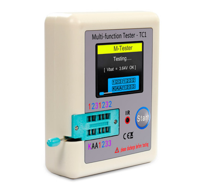 Цифровой тестер радиокомпонентов Fnirsi LCR-TC1 измеритель параметров транзисторов (19174)