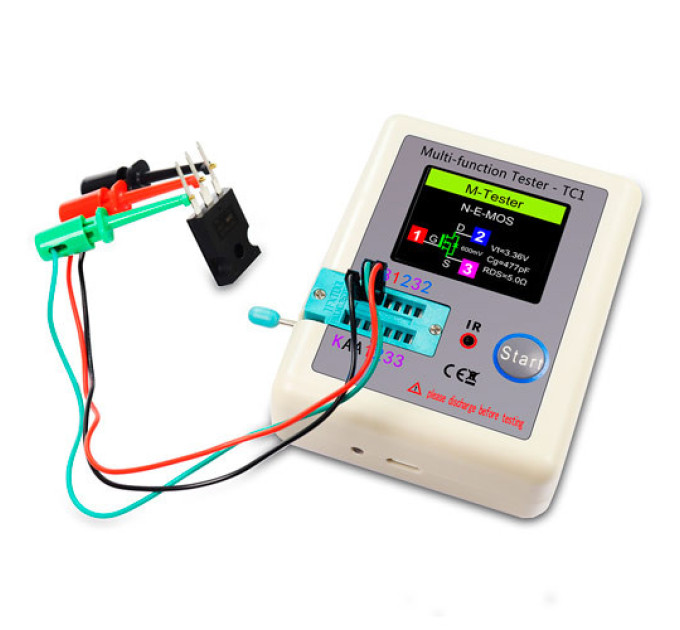 Цифровой тестер радиокомпонентов Fnirsi LCR-TC1 измеритель параметров транзисторов (19174)