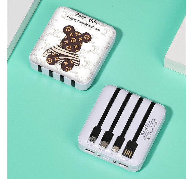УМБ павербанк Power Bank 10000 mAh LVR 017 (Bearbrick №1) (17684)