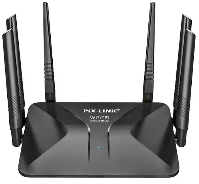 Высокоскоростной маршрутизатор WI-FI роутер 6 антенн PIX-LINK LV-WR50Q (Black) (17965)
