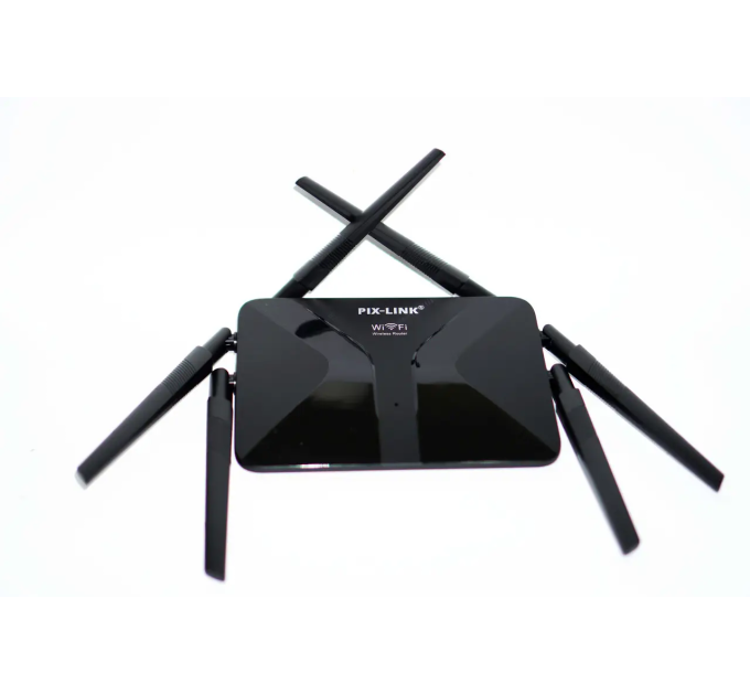 Высокоскоростной маршрутизатор WI-FI роутер 6 антенн PIX-LINK LV-WR50Q (Black) (17965)