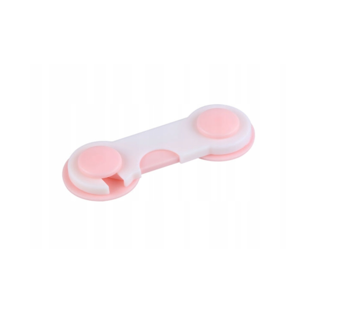 Замок на мебель защита от детей 9,5см (White Pink) (17697)