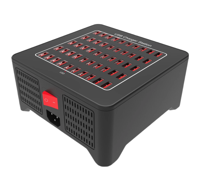 Зарядная станция многопортовая ILEPO на 50 USB портов 250 Вт / сетевое мультизарядное устройство (19015)