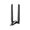 Беспроводной сетевой адаптер Вай-фай двухдиапазонный PIX-LINK AX1800 LV-UAX04 Wi-Fi USB 2.4/5GHz (Black) (17961)