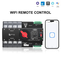 Автоматический ввод резерва АВР Wi-Fi eWeLink TOMZN TOQ7e 4P 220V 125A переключатель питания трехфазный 4х полюсний