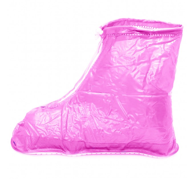 Бахилы на обувь ПВХ от воды и грязи Lesko SB-101 XL 41-42 (Pink) (15043)