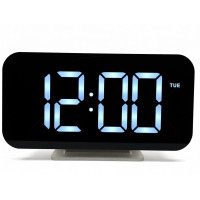 Часы электронные настольные LVR 9010 интерьерные с будильником и подсветкой (White)