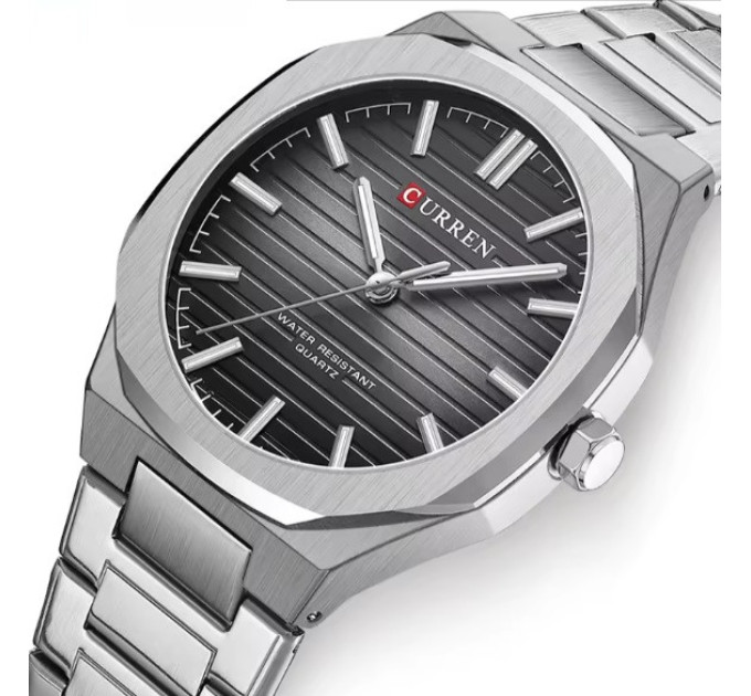Часы наручные Curren 8456 (Silver Black Silver) (18694)