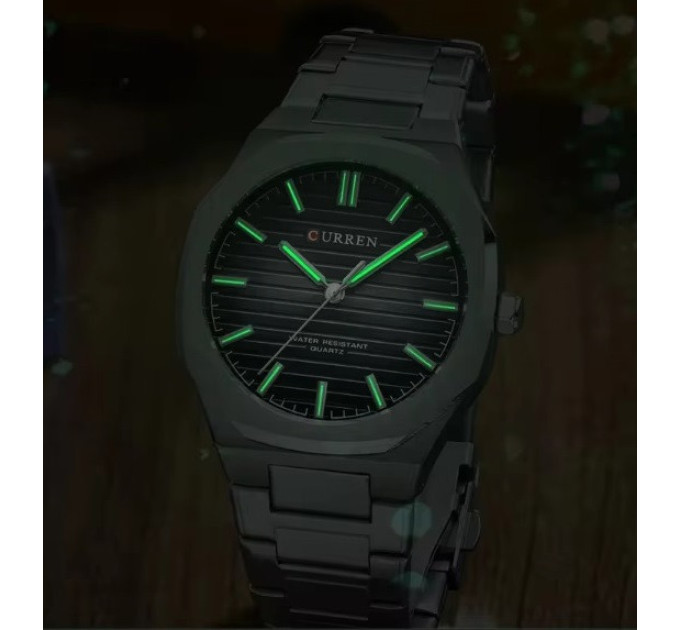 Часы наручные Curren 8456 (Silver Black Silver) (18694)