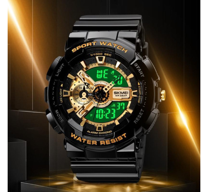 Часы наручные Skmei 1688 Original (Black Gold, 1688BKGD) (17159)