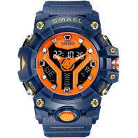 Часы наручные Smael 8075 Original с двойным дисплеем (Blue)