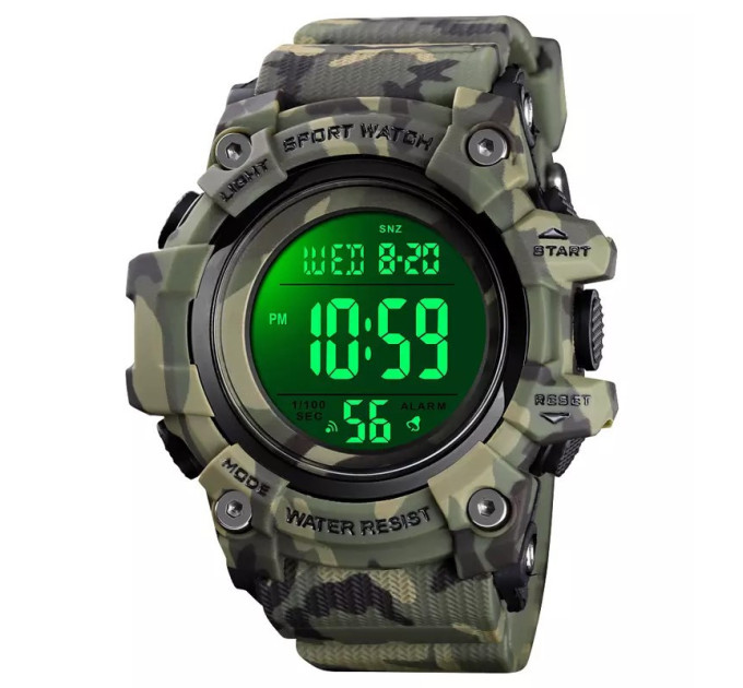 Часы наручные мужские Skmei 1552 Original (Camouflage Green, 1552CMGN) (17154)