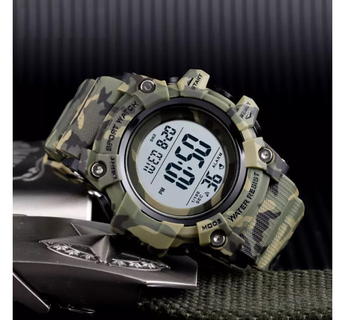 Часы наручные мужские Skmei 1552 Original (Camouflage Green, 1552CMGN) (17154)