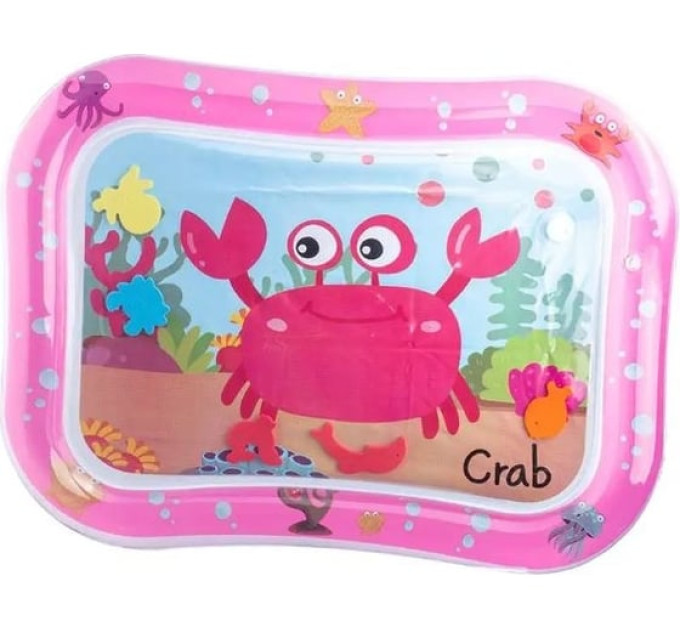 Детский водный коврик развивающий 65х45см LVR 022 надувной акваковрик для малышей (Pink) (18988)