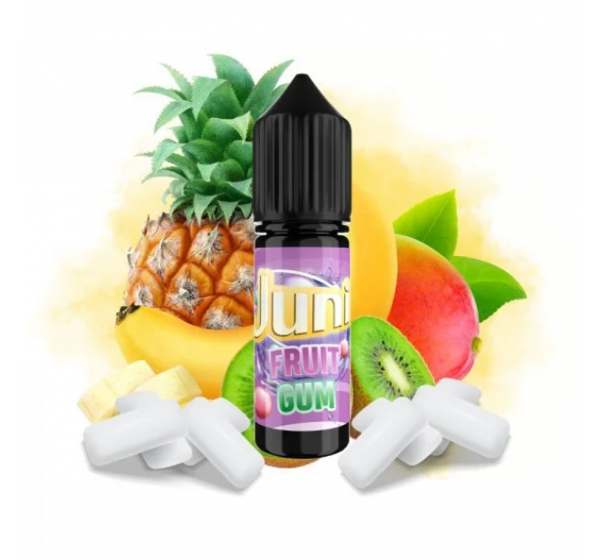Жидкость для POD систем Juni Fruit Gum 15 мл 30 мг (Жвачка Клубника Лимон Виноград)