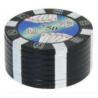 Гриндер для измельчения табака фишки для покера HL-207 (Black 50 фишек)