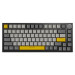Клавиатура механическая AJAZZ AK820 Moon Switch / с подсветкой RGB / Раскладка 75% (Gray White Yellow) (19570)