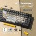 Клавиатура механическая AJAZZ AK820 Moon Switch / с подсветкой RGB / Раскладка 75% (Gray White Yellow) (19570)