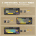 Клавиатура механическая AJAZZ AK820 Moon Switch / с подсветкой RGB / Раскладка 75% (Gray White Yellow) (19570)