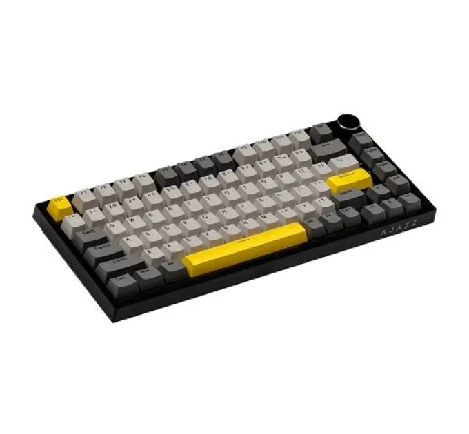 Клавиатура механическая AJAZZ AK820 Moon Switch / с подсветкой RGB / Раскладка 75% (Gray White Yellow) (19570)