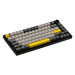 Клавиатура механическая AJAZZ AK820 Moon Switch / с подсветкой RGB / Раскладка 75% (Gray White Yellow) (19570)