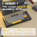 Клавиатура механическая AJAZZ AK820 Moon Switch / с подсветкой RGB / Раскладка 75% (Gray White Yellow) (19570)