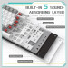 Клавиатура механическая AJAZZ AK820 Red Switch / Белая LED-подсветка / Раскладка 75% (Gray White) (19574)