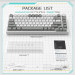 Клавиатура механическая AJAZZ AK820 Red Switch / Белая LED-подсветка / Раскладка 75% (Gray White) (19574)