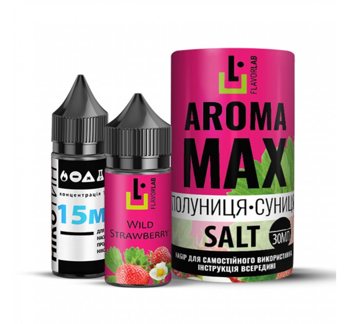 Набор для самозамеса на солевом никотине Flavorlab Aroma MAX 30 мл (Клубника-Земляника, 0-50 мг) (15366)