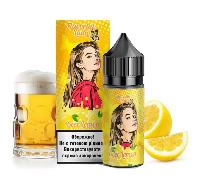 Набор для самозамеса на солевом никотине Flavorlab Lady 30 мл, 0-50 мг Beer Lemon (Лимонное пиво) (16564)