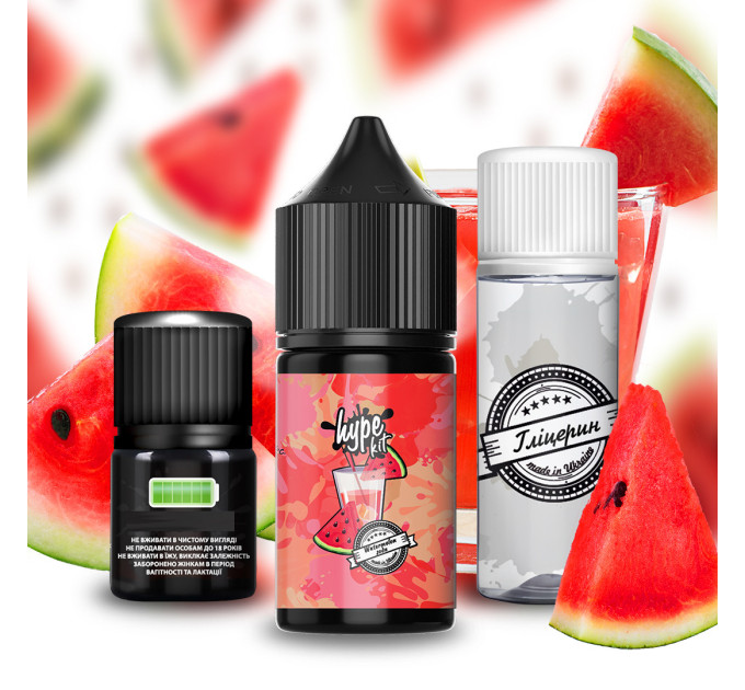 Набір для самозамісу сольовий Hype New 30 мл, 0-50 мг Watermelon Soda (Кавунове газування) (16879)