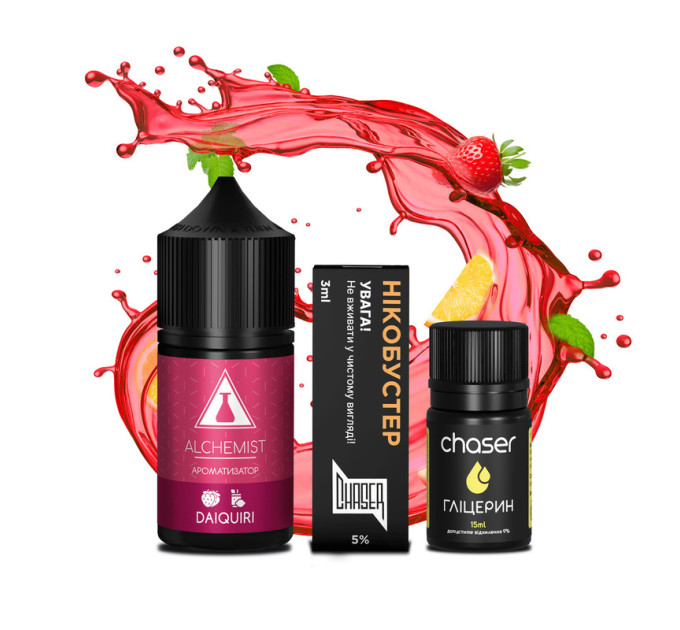 Набор компонентов для самозамеса солевой ALCHEMIST FL 30 мл (Daiquiri Клубника с Лимоном, 0-50 мг) (18099)