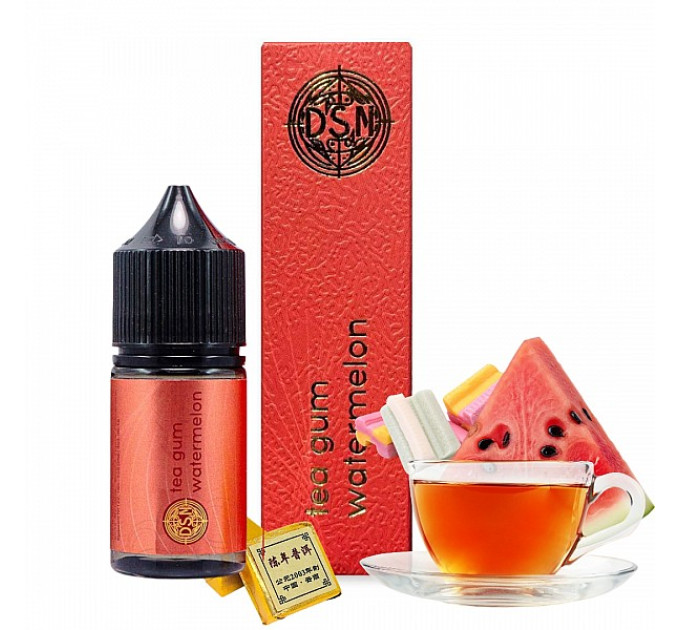 Набор компонентов для самозамеса солевой DSM TEA 30 мл (Tea Gum Watermelon, Чай с арбузной жевательной нотой 0-50 мг) (19104)