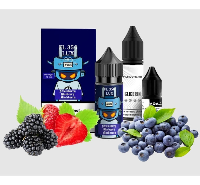 Набор компонентов для самозамеса солевой Flavorlab FL350 LUX 30 мл (Strawberry Blueberry Blackberry, Клубника Черника Ежевика 0-65 мг) (19773)