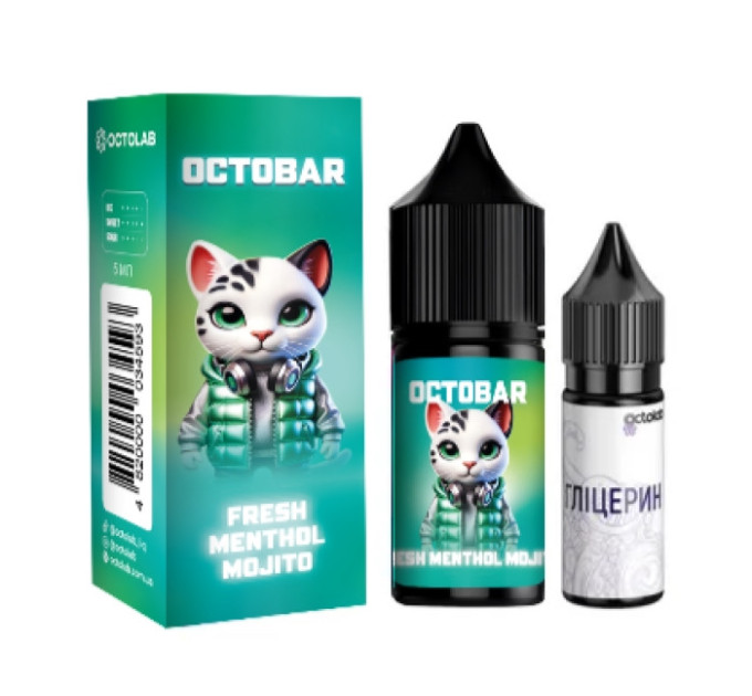 Набор компонентов для самозамеса солевой заправки Octobar NFT 10 мл (Fresh Menthol Mojito, 50 мг) (19066)