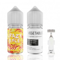 Набор заправки для самозамеса на солевом никотине Crazy Juice Fruit Mix 30 мл 0-50 мг (Апельсин, клубника с прохладой)