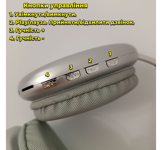 Наушники беспроводные P9 5.0 AUX MP3 с поддержкой карты памяти (Silver) (18575)