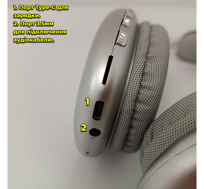 Наушники беспроводные P9 5.0 AUX MP3 с поддержкой карты памяти (Silver) (18575)