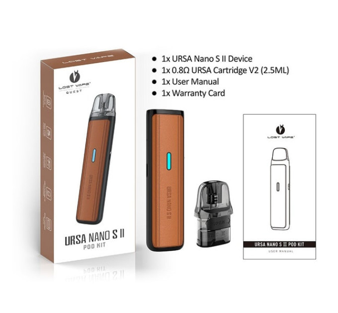 Под-система Lost Vape Ursa Nano S 2 Pod 1000mAh 2.5ml Original Kit (Brown Thorns) (17431)