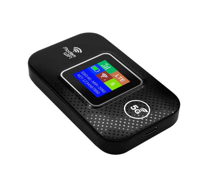 Портативный 4G/5G LTE роутер Pix-Link Mobile Router PH314-E карманный Wi-Fi модем с LED дисплеем (Black) (19181)
