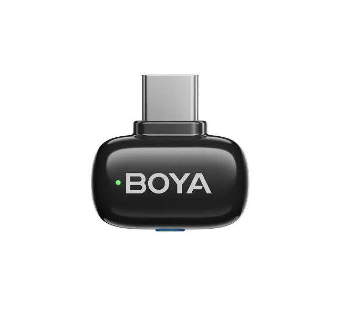 Профессиональный беспроводной петличный микрофон Boya mini 2-02 Type-C комплект из 2 микрофонов с шумоподавлением (Black) (19536)