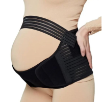 Регулируемый эластичный пояс для беременных XL (Black)
